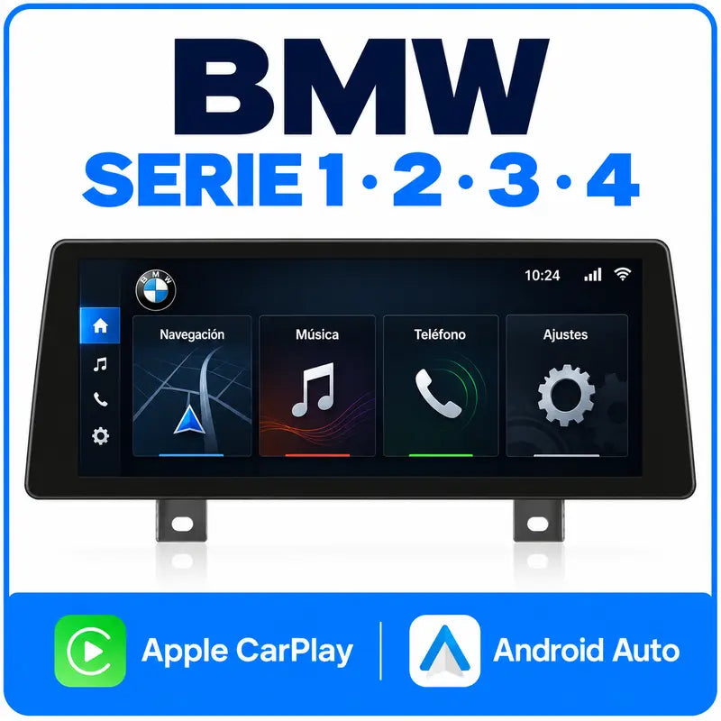 Radio pantalla CarPlay y Android Auto para BMW Serie 1 2 3 4 F20 F30 F32 F36 NBT EVO 4G 2013-2017