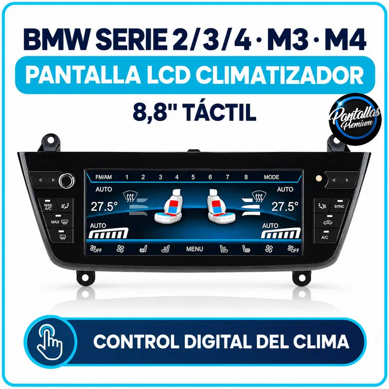 Pantalla LCD climatizador BMW Serie 2 3 4 M3 M4 - portada