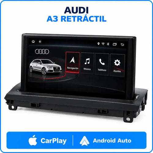 Audi A3 pantalla retráctil 7 pulgadas CarPlay Android Auto