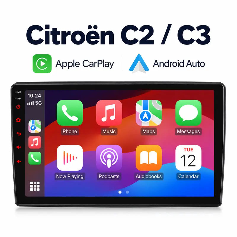 Citroen C2 C3 2001-2010 - Radio Pantalla Carplay y Android Auto