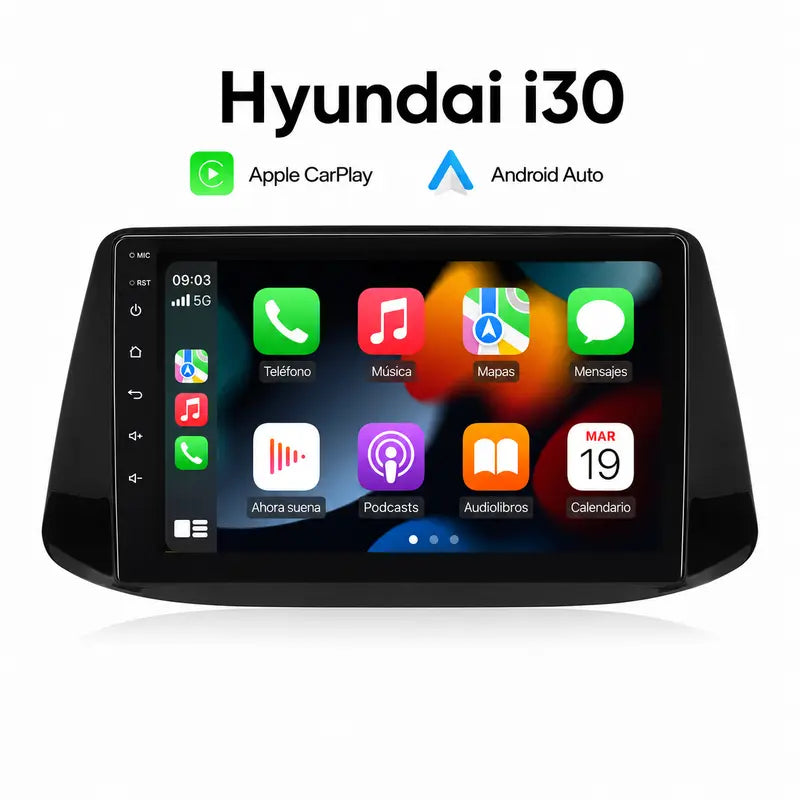 Radio pantalla CarPlay y Android Auto para Hyundai I30 2016-2021