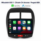 Radio pantalla CarPlay y Android Auto para Mitsubishi ASX1 Citroen C4 Aircoss Peugeot 4008