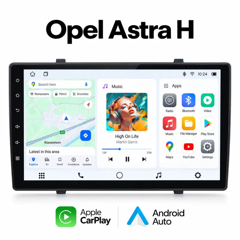 Opel Astra H 2006-2014 - Radio Pantalla Carplay y Android Auto