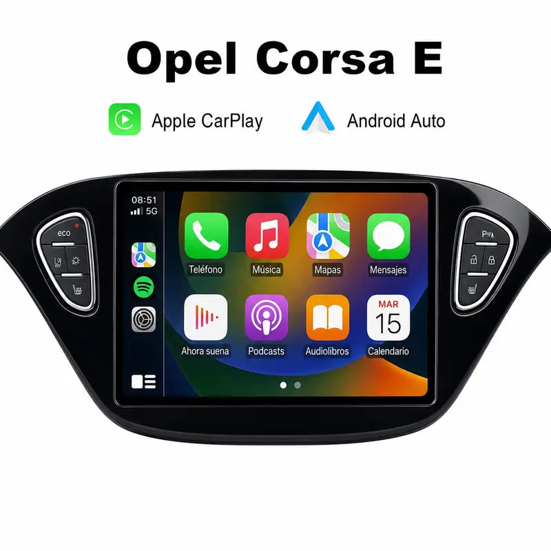 Radio pantalla CarPlay y Android Auto para Opel Corsa E 2014-2019