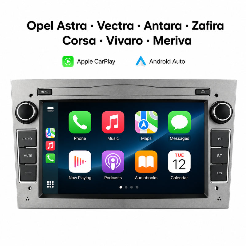 Radio pantalla CarPlay y Android Auto para Opel Astra H Zafira Antara Vectra Corsa