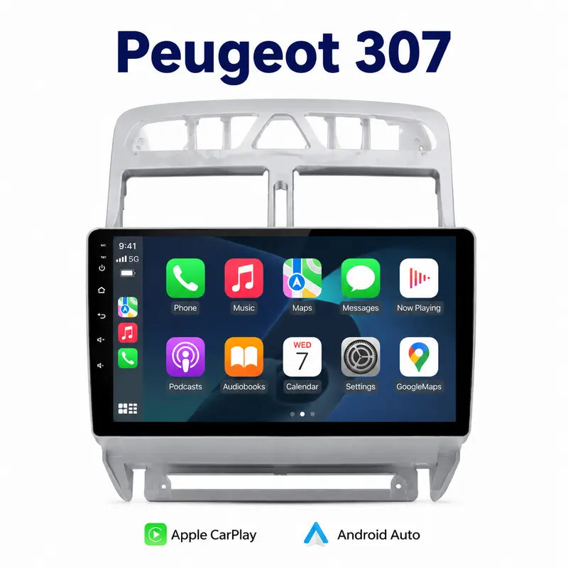 Radio pantalla CarPlay y Android Auto para Peugeot 307 2002-2013