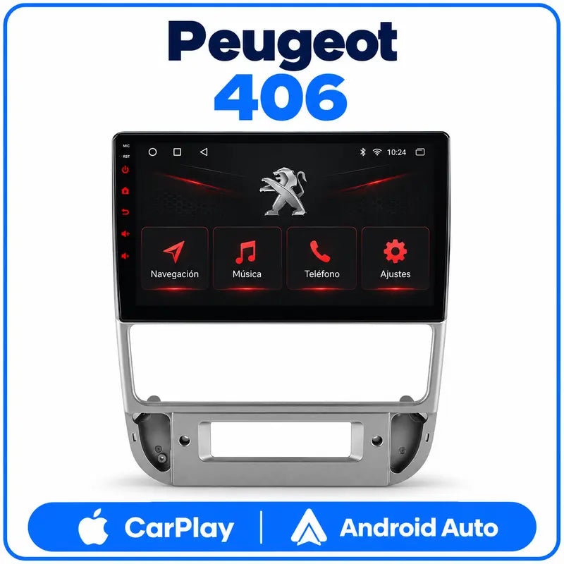 Peugeot 406 pantalla CarPlay Android Auto