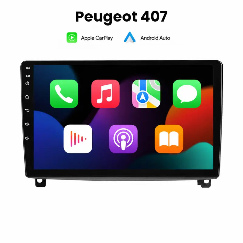 Radio pantalla CarPlay y Android Auto para Peugeot 407 2004-2011