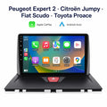 Radio pantalla CarPlay y Android Auto para Peugeot Expert 2, Citroen Jumpy, Fiat Scudo y Toyota Proace (2007-2017)