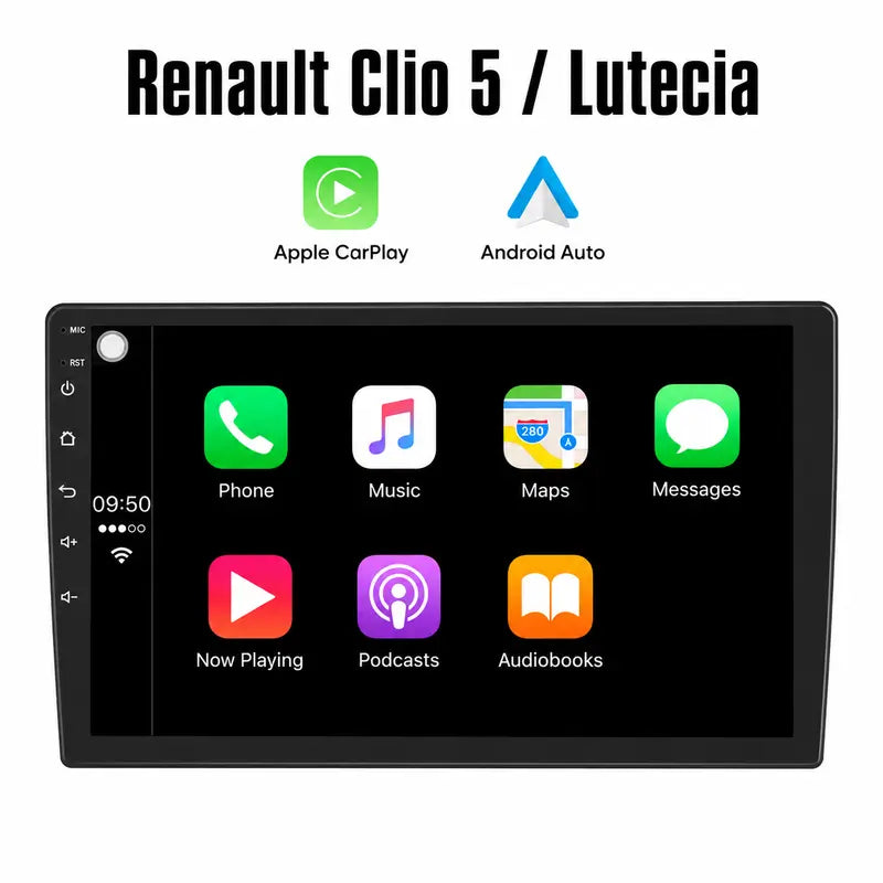 Radio pantalla CarPlay y Android Auto para Renault Clio 5 2019-2024