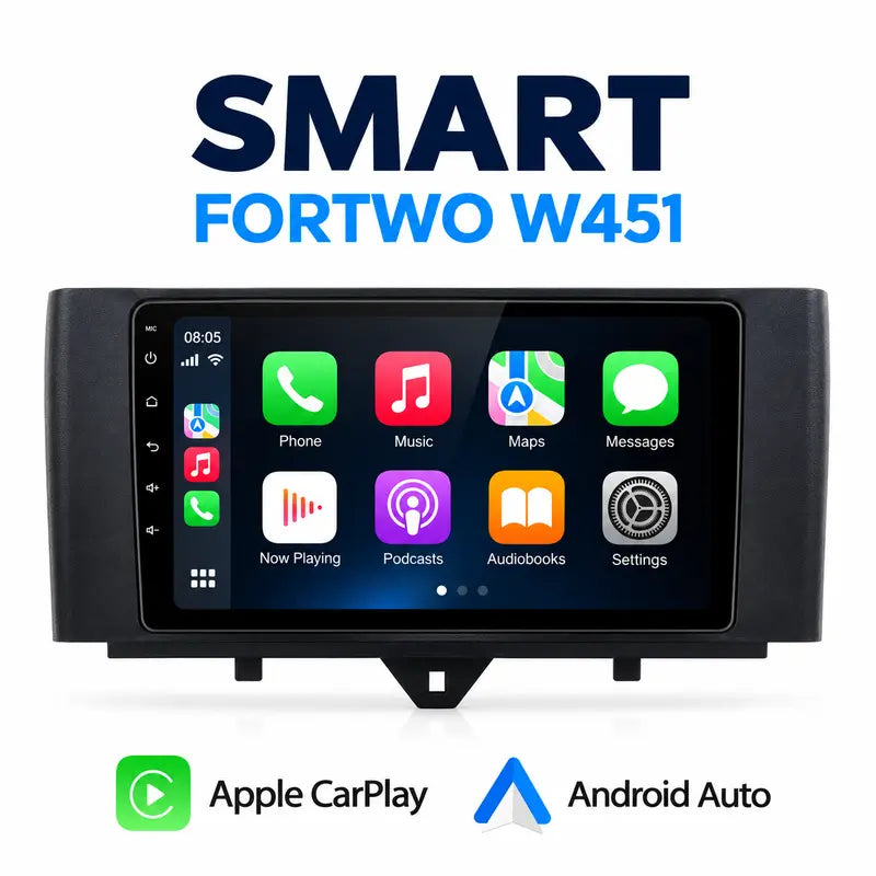 Smart Fortwo W451 — Portada CarPlay y Android Auto
