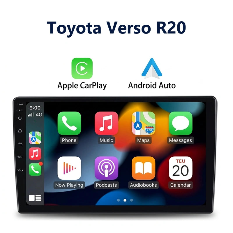 Radio pantalla CarPlay y Android Auto para Toyota Verso 2009-2018