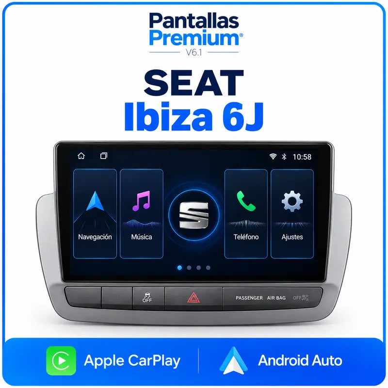 Seat Ibiza 6J 2008-2014 - Radio Pantalla Carplay y Android Auto