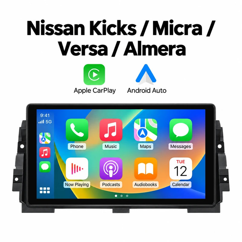 Nissan Kicks Micra Versa Almera 2016-2020 - Radio Pantalla Carplay y Android Auto