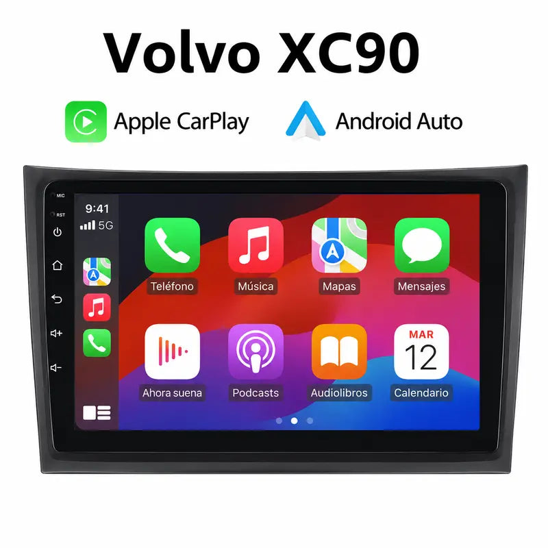Radio pantalla CarPlay y Android Auto para VOLVO XC90 2004-2014 Versión Inferior