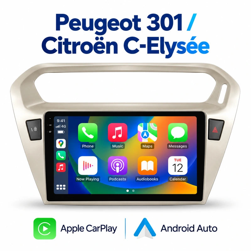 Peugeot Citroen Elysee 301 - Radio Pantalla Carplay y Android Auto