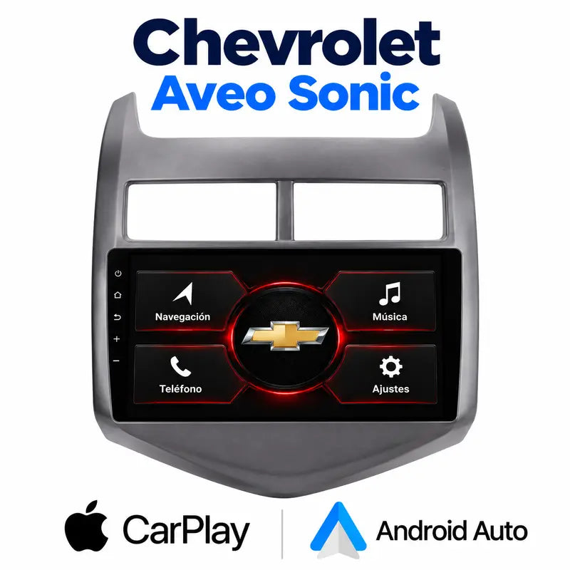 Chevrolet AVEO Sonic 2011-2015 - Radio Pantalla Carplay y Android Auto