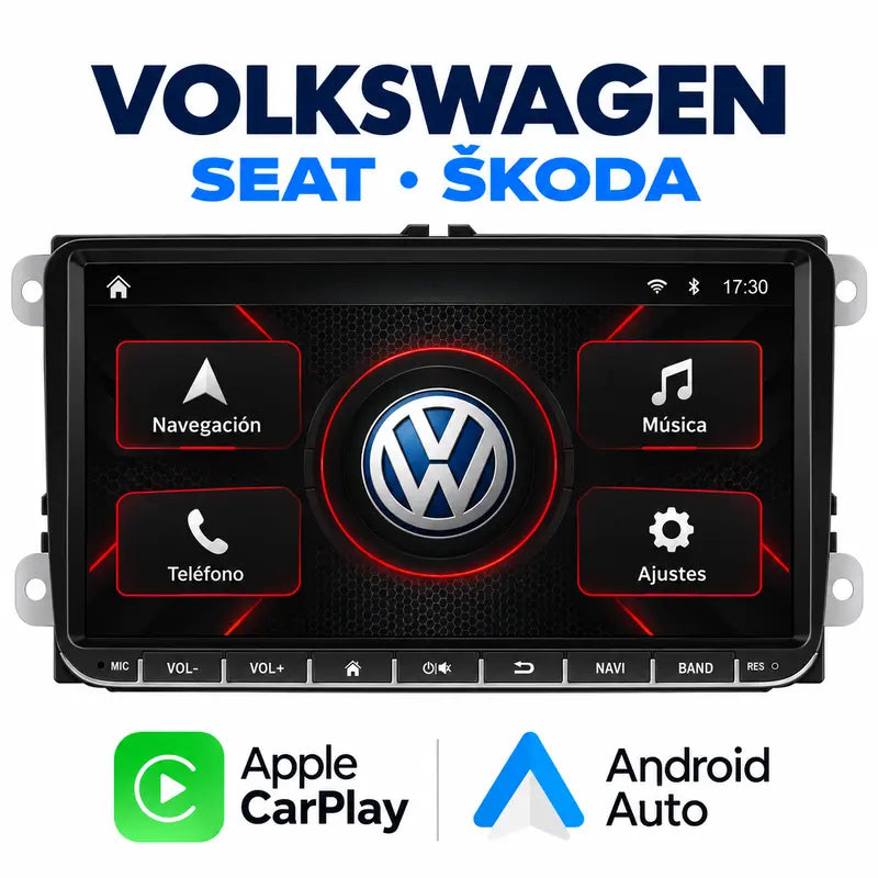 Volkswagen Golf 5 6 Passat B6 Seat Leon Touran Touareg Jetta - Radio Pantalla Carplay y Android Auto