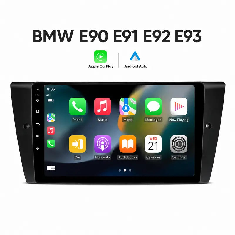 Radio pantalla CarPlay y Android Auto para BMW E90 E91 E92 E93