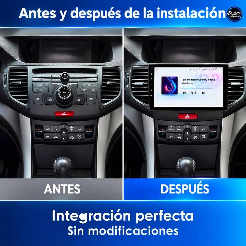 Honda Accord 8 Acura TSX 2008-2012 - Radio Pantalla Carplay y Android Auto