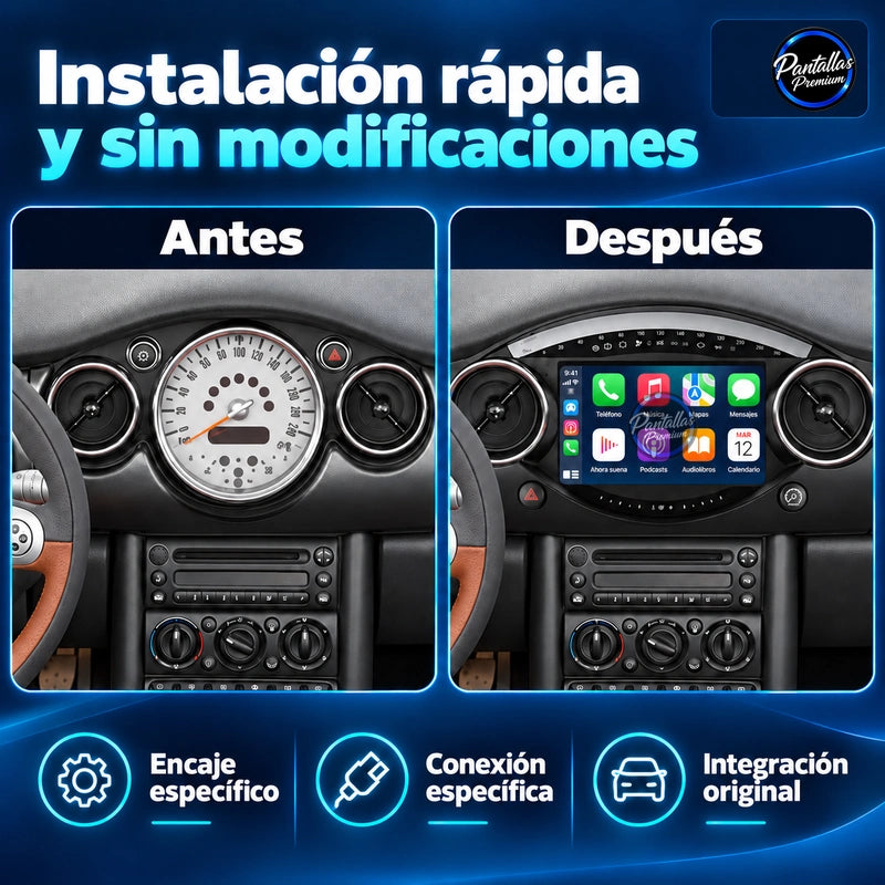 COOPER S R50 / R52 / R53 — antes-despues
