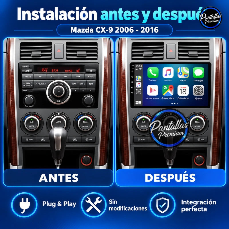 Radio pantalla CarPlay y Android Auto para Mazda CX9 2006-2016 - foto 2