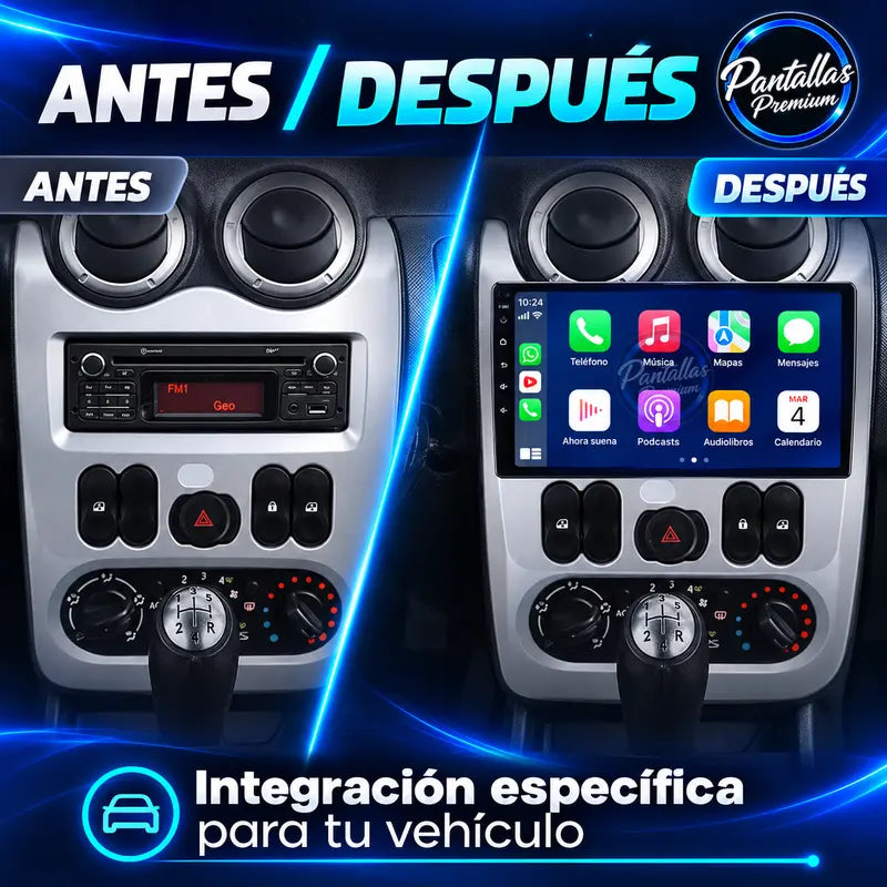 Antes y después de instalar la pantalla