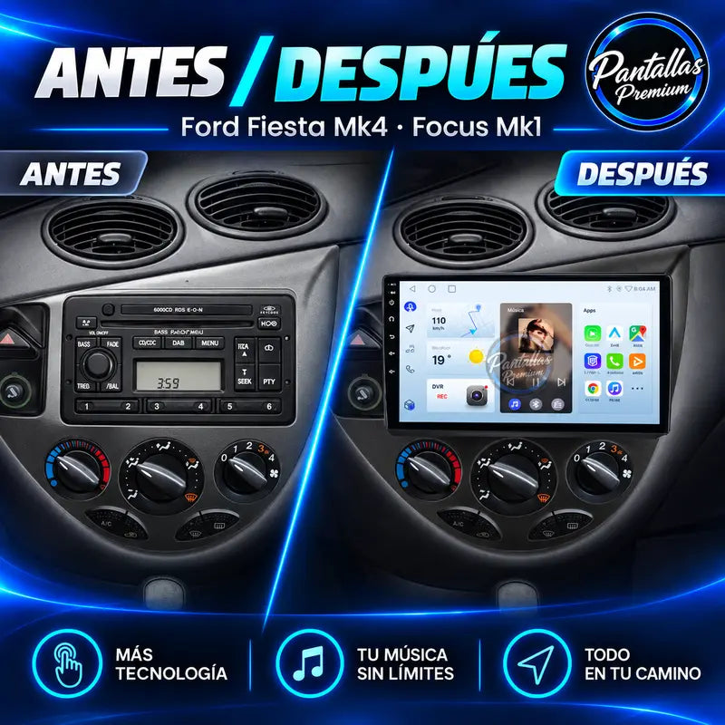 Antes y después de instalar la pantalla