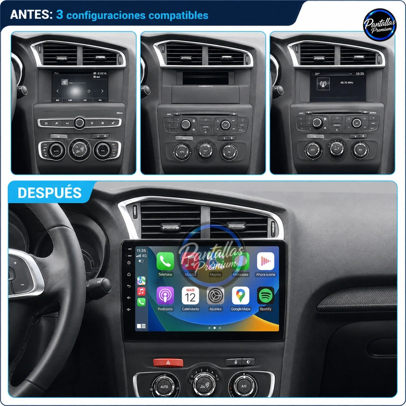 Radio pantalla CarPlay y Android Auto para Citroen C4 2 B7 2011-2017 - foto 2