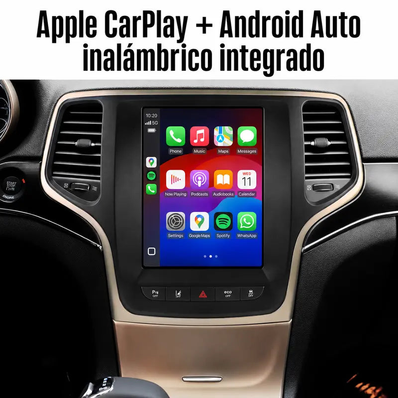Radio Pantalla CarPlay y Android Auto para Jeep Grand Cherokee 2013-2023