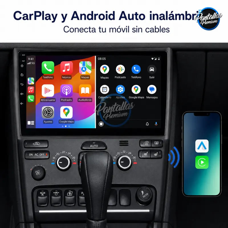 Radio pantalla CarPlay y Android Auto para VOLVO XC90 2004-2014 Versión Inferior - foto 3