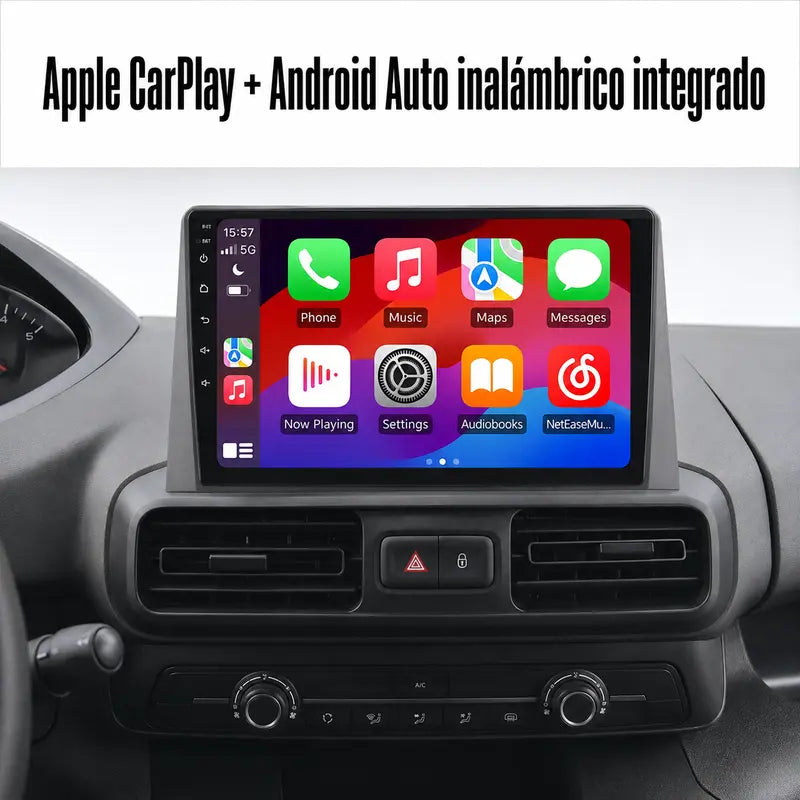 Radio pantalla CarPlay y Android Auto para Citroen Berlingo Peugeot Partner Rifter 2020 - foto 2