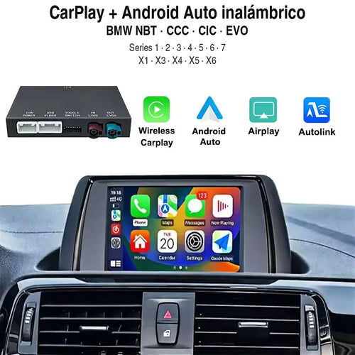Interfaz CarPlay y Android Auto para BMW CIC · NBT · EVO · CCC (Serie 1-7, X1-X6, MINI, Z4)