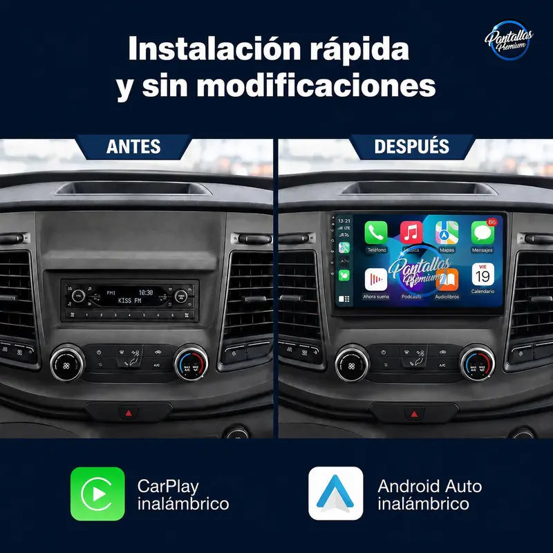 Radio pantalla CarPlay y Android Auto para Ford Transit Tourneo 2018-2022 - foto 2