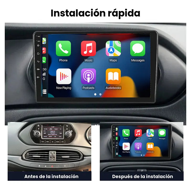 Radio pantalla CarPlay y Android Auto para Fiat Tipo Egea Lounge 2016-2020 - foto 2