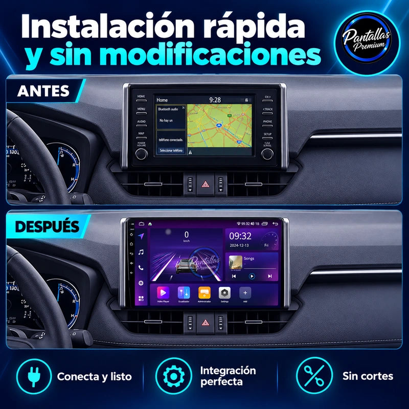 Toyota Rav 4 2018-2022 - Radio Pantalla Carplay y Android Auto