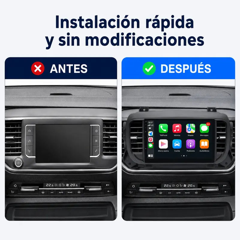 Radio pantalla CarPlay y Android Auto para Citroen Jumpy 3 Space Tourer Peugeot Expert Toyota Proace - foto 2