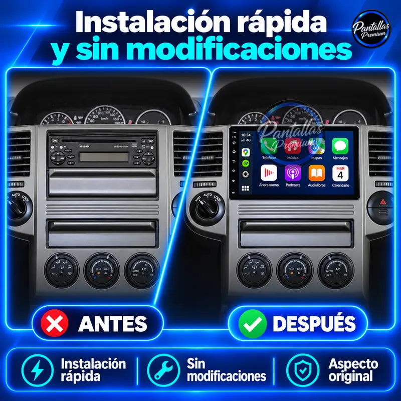 Nissan X-Trail Mk1 T30 instalación antes y después