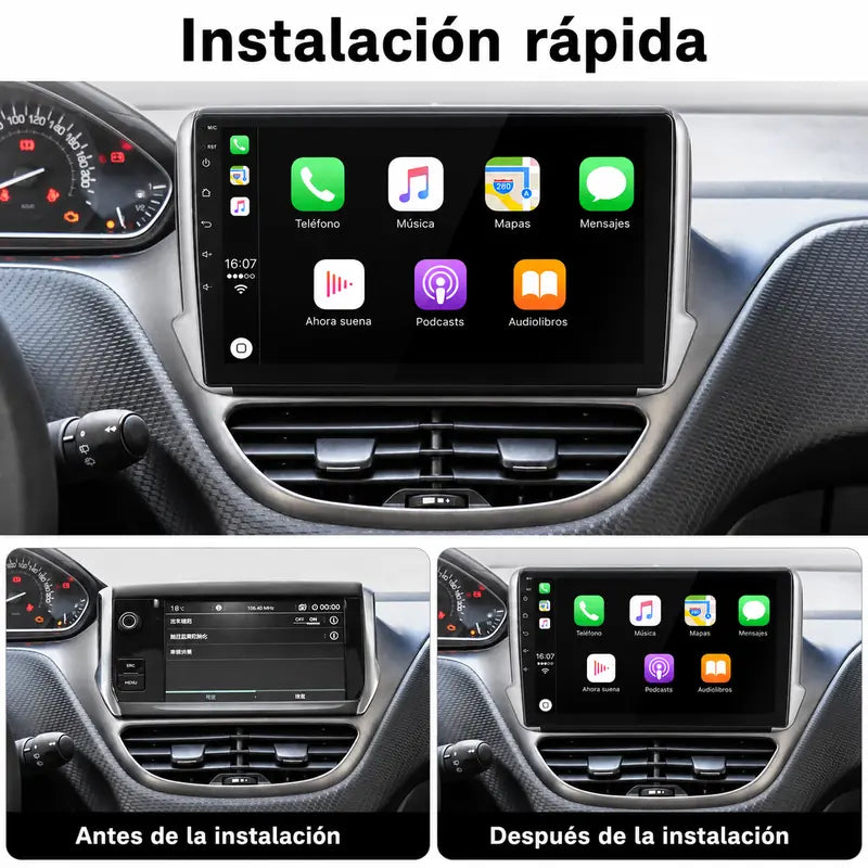 Radio pantalla CarPlay y Android Auto para Peugeot 208 2008 - foto 2