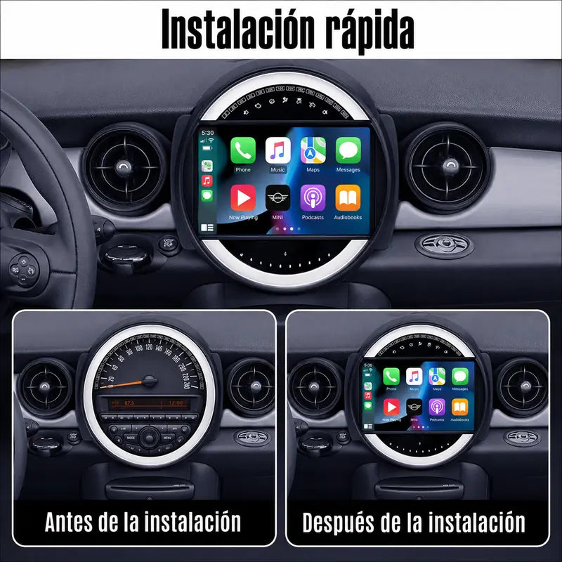 Radio pantalla CarPlay y Android Auto para BMW Mini Cooper R56 R60 R51 2006-2014 - foto 2
