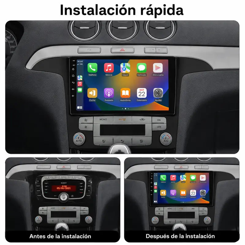 Radio pantalla CarPlay y Android Auto para Ford S Max 2007-2015 - foto 2
