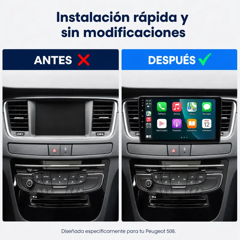 Radio pantalla CarPlay y Android Auto para Peugeot 508 - foto 2