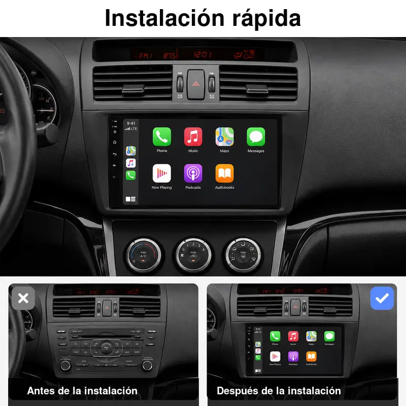 Radio pantalla CarPlay y Android Auto para Mazda 3 6 2007-2012 - foto 2