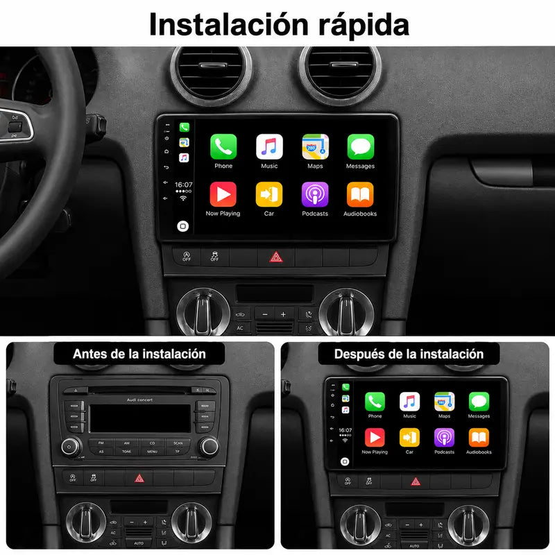 Radio pantalla CarPlay y Android Auto para Audi A3 8p - foto 2