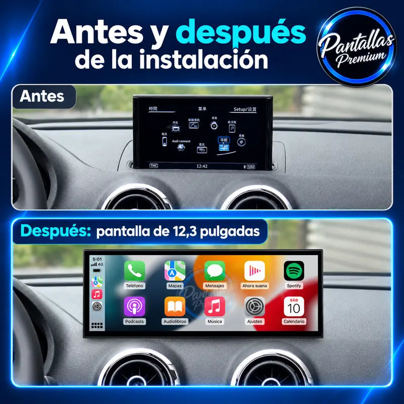 Audi A3 8V 2012-2020 - Radio Pantalla Carplay y Android Auto