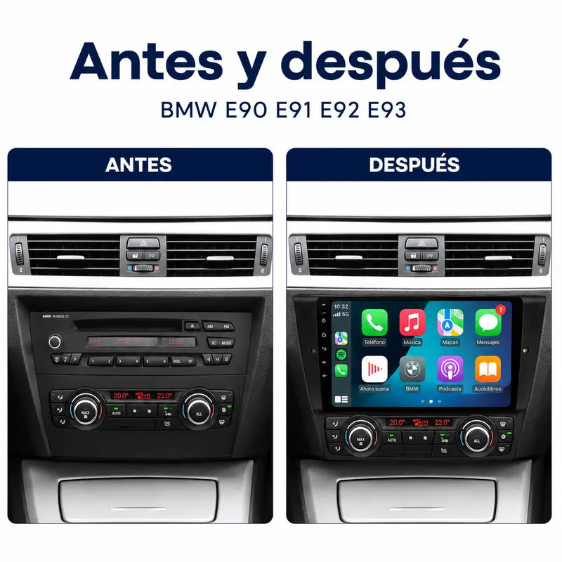 Radio pantalla CarPlay y Android Auto para BMW E90 E91 E92 E93 - foto 2