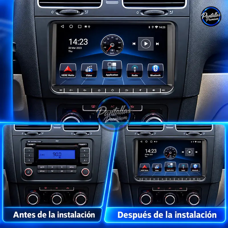 Volkswagen Golf 5 6 Passat B6 Seat Leon Touran Touareg Jetta - Radio Pantalla Carplay y Android Auto