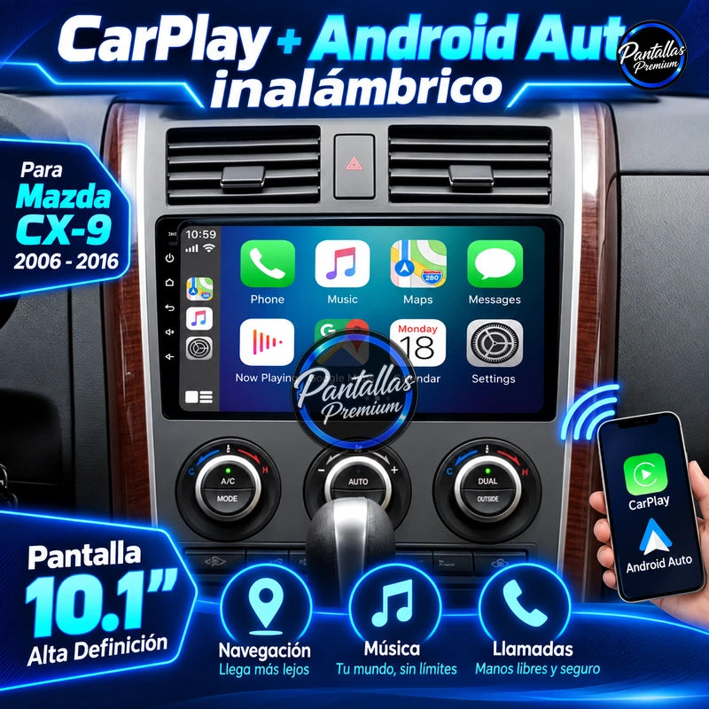 Radio pantalla CarPlay y Android Auto para Mazda CX9 2006-2016 - foto 3