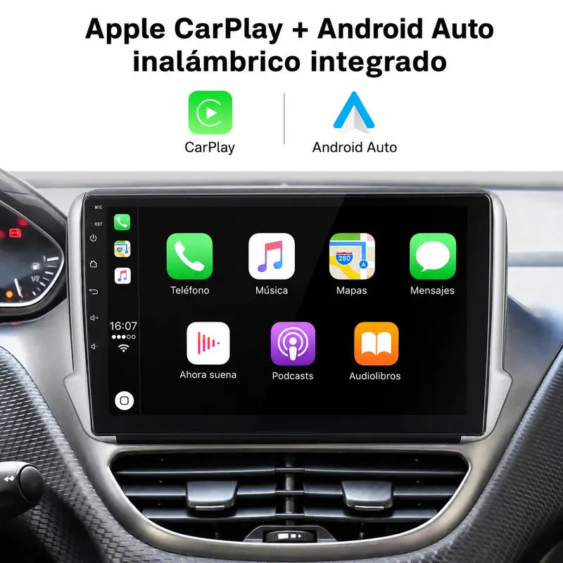 Radio pantalla CarPlay y Android Auto para Peugeot 208 2008 - foto 3