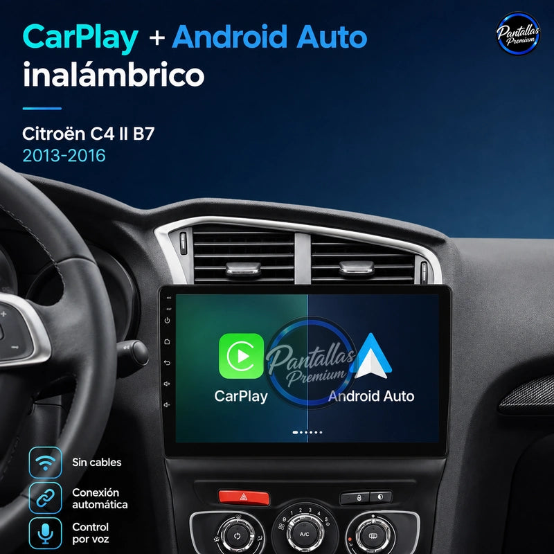 Radio pantalla CarPlay y Android Auto para Citroen C4 2 B7 2011-2017 - foto 3
